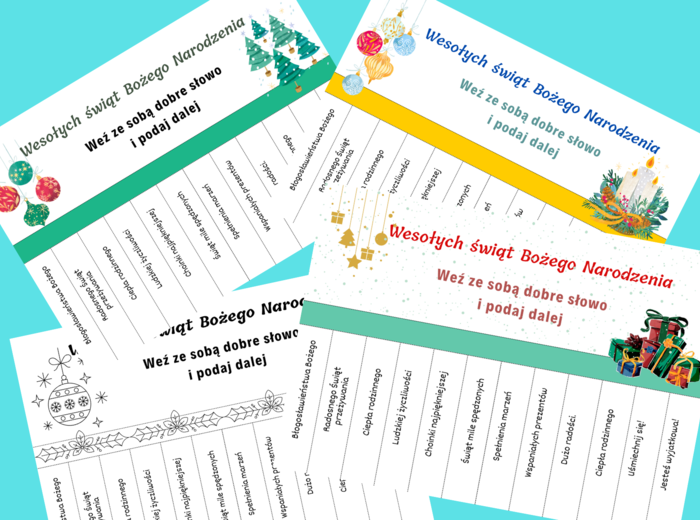 BOŻE NARODZENIE - życzenia - zdania do urwania