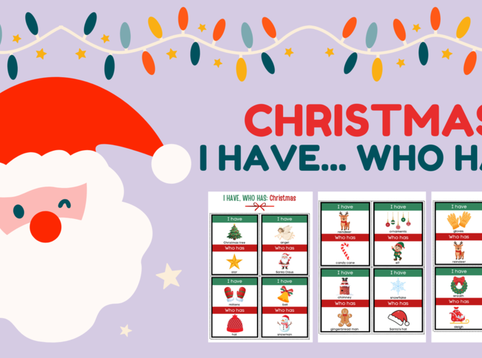 I HAVE… WHO HAS? – Christmas ESL Game (24 karty) || Świąteczna gra językowa dla Young Learners: Ja mam, Kto ma