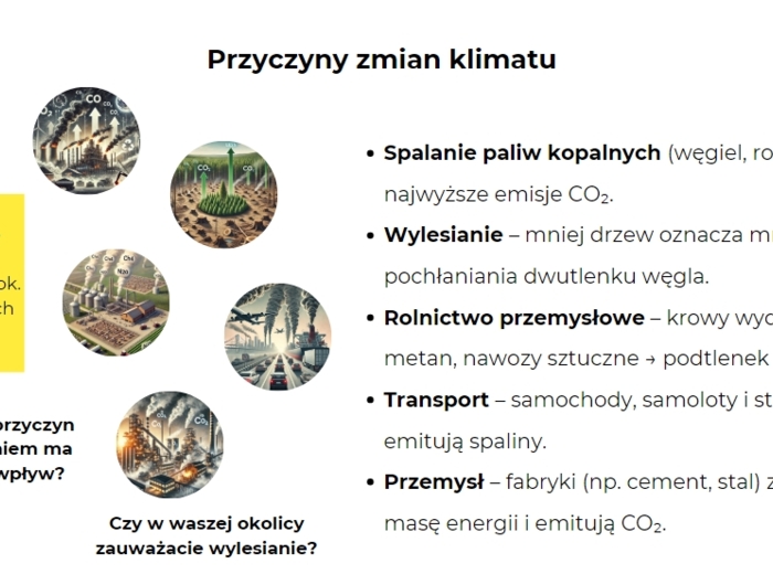 Prezentacja o zmianach klimatu (Skutki globalnego ocieplenia - topnienie lodowców, susze, ekstremalne zjawiska pogodowe, sposoby przeciwdziałania)