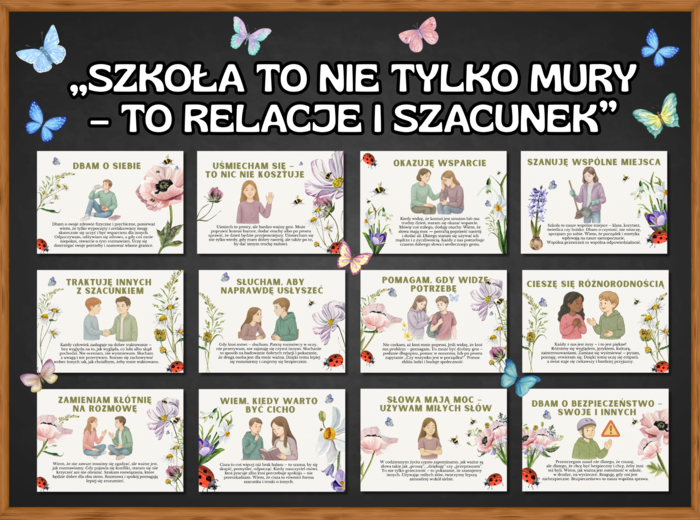 Gazetka szkolna - „SZKOŁA TO NIE TYLKO MURY - TO RELACJE I SZACUNEK”