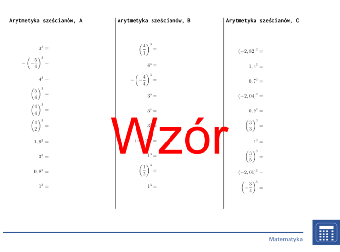 Sześcian | matematyka | zestaw promocyjny