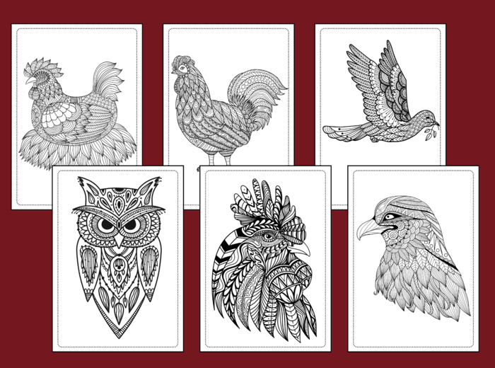 🦅 🐦 45 mandali do druku – idealne na DZIEŃ PTAKÓW 🦉– kolorowanka – mandala – jesień – biblioteka – świetlica – gazetka