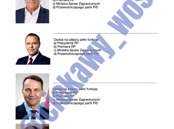 Polscy politycy – kartkówka/karta pracy