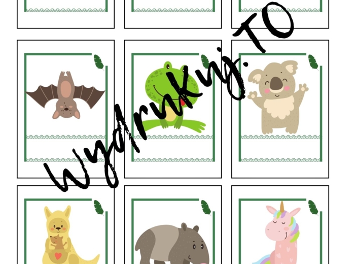 Etykiety na szafki do przedszkola