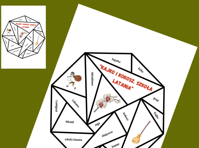 KAJKO I KOKOSZ. SZKOŁA LATANIA – układanka – puzzle – egzamin – powtórka