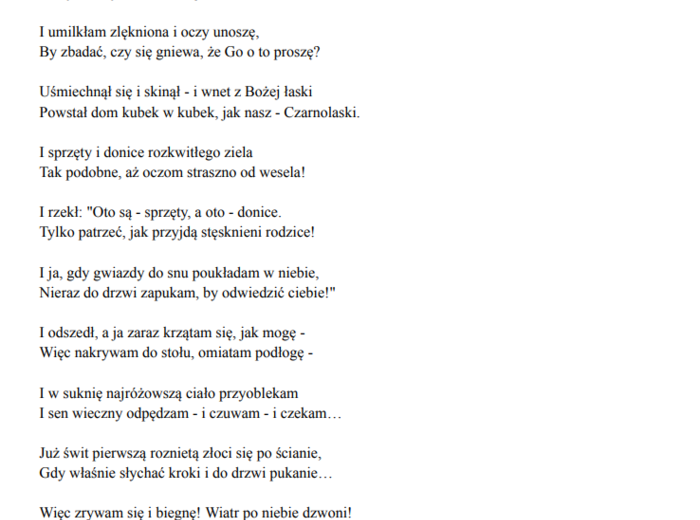 Sprawdzian z liryki i twórczości Kochanowskiego (kl. 7-8) 4 wersje (również dostosowana dla uczniów ze SPE)