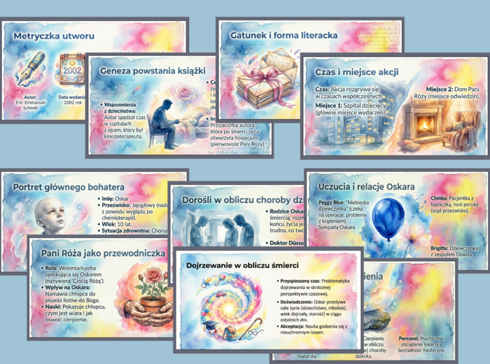 💛"OSKAR I PANI RÓŻA" - prezentacja multimedialna (16 slajdów)