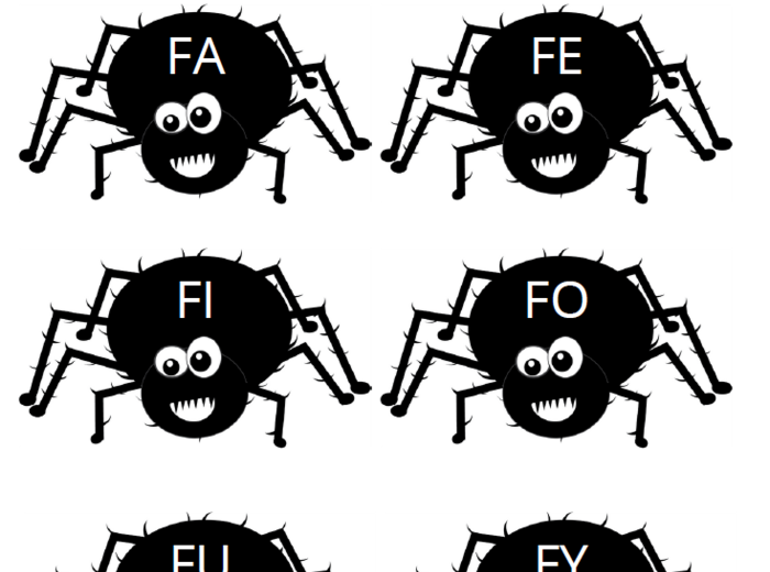 Sylabowe pająki – nauka czytania