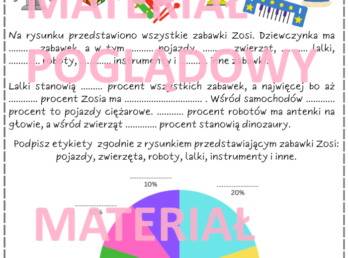 Karta pracy procenty klasa 4, 5, 6