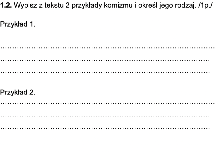 Sprawdzian "Zemsta".