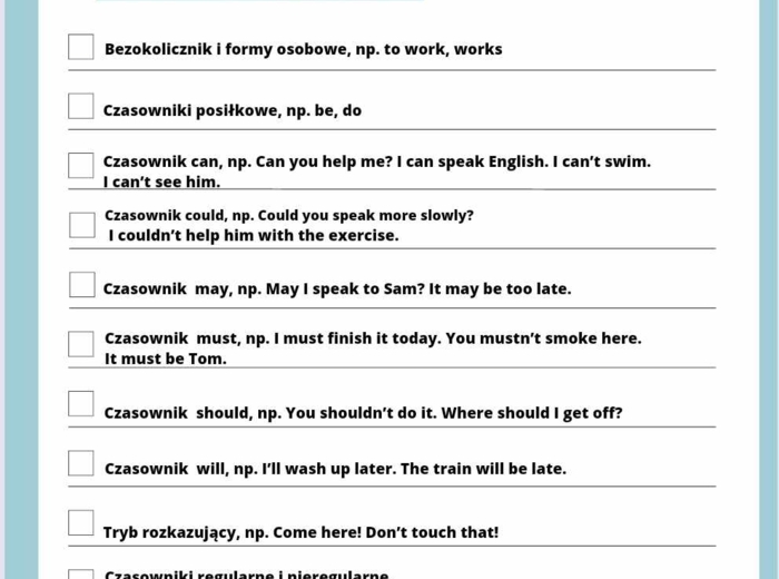 Egzamin ósmoklasisty jęz. angielski CHECKLISTA 2024