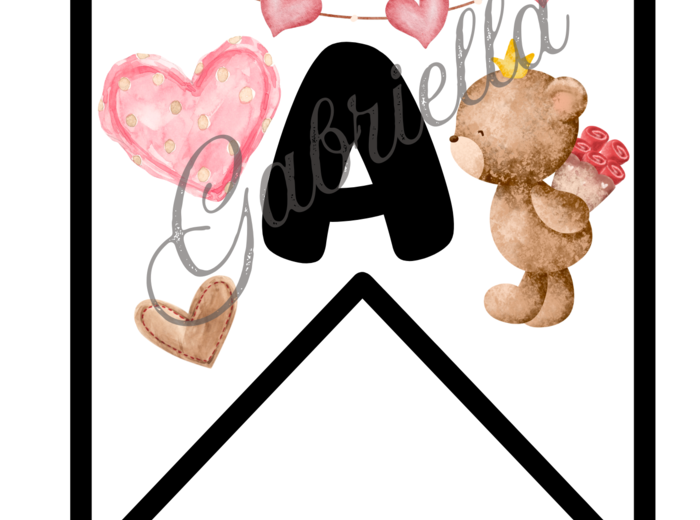 Walentynki girlanda wersja 2