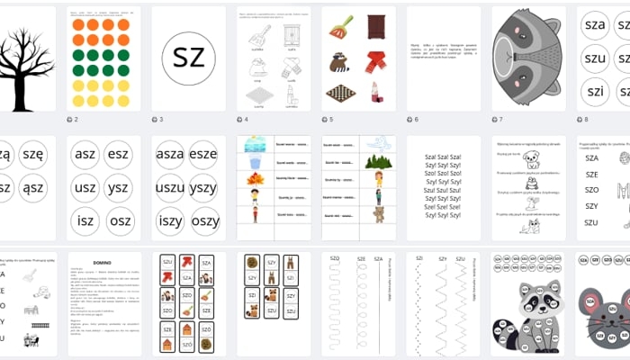 ćwiczenia logopedyczne z głoską sz część 1