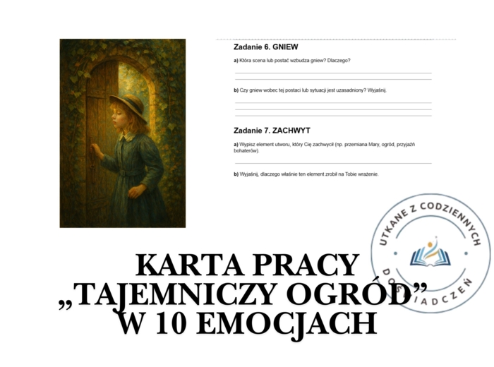 KARTA PRACY „Tajemniczy ogród”  w 10 emocjach