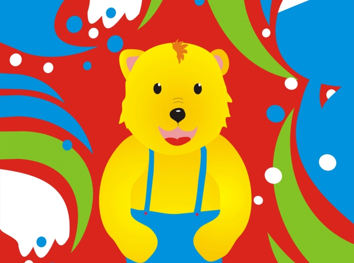 Przedszkole: Grafika do obrazu na płótnie (canvas) - portret Niedźwiedzia