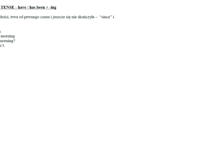 Present Perfect Continuous