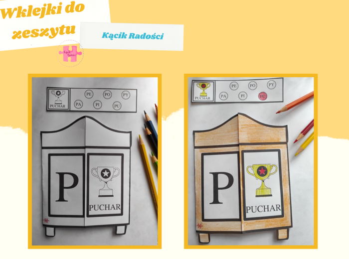 Wklejki do zeszytu - litery