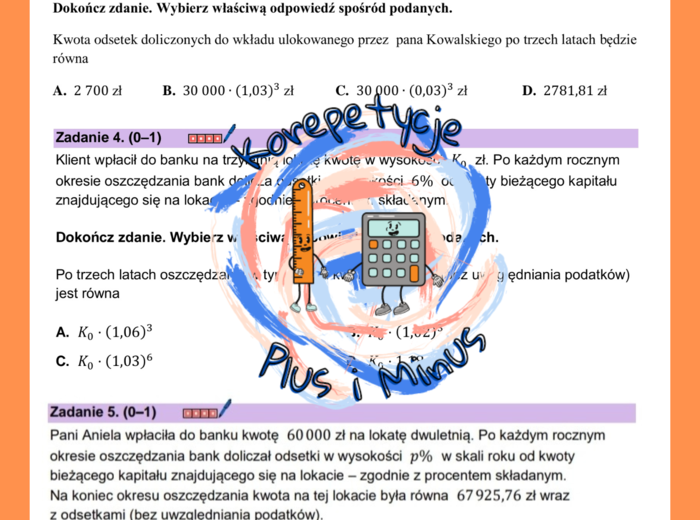 Zadanie maturalne - procent składany (lokaty)