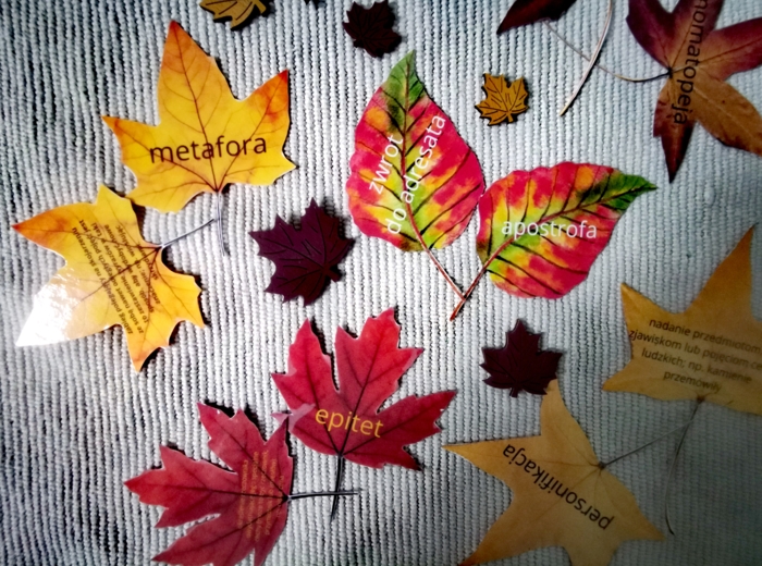 Jesień - środki stylistyczne - wiersze