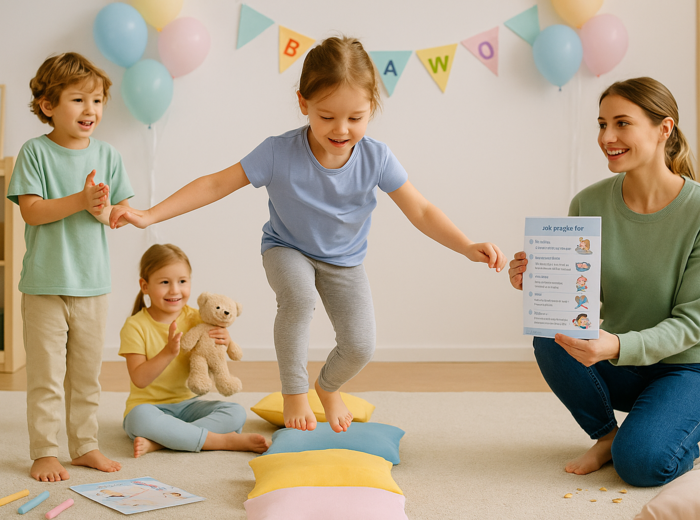 Tor przeszkód z poduszek