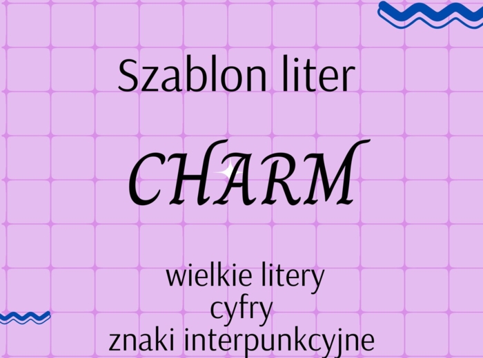 Szablon liter - charm - wielkie