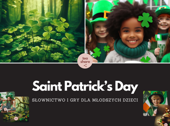 Saint Patrick's Day słownictwo dla młodszych dzieci z kodami QR