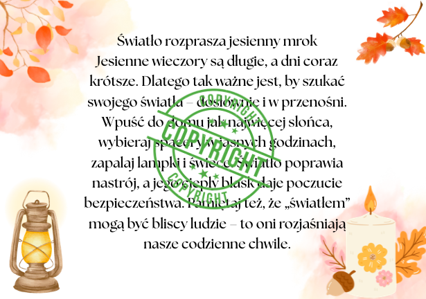 📘 Gazetka „Jesień pełna spokoju i dobrych myśli”-17 stron do druku| Format A4 i mniejszy| Idealna zarówno dla starszych jak i młodszych klas