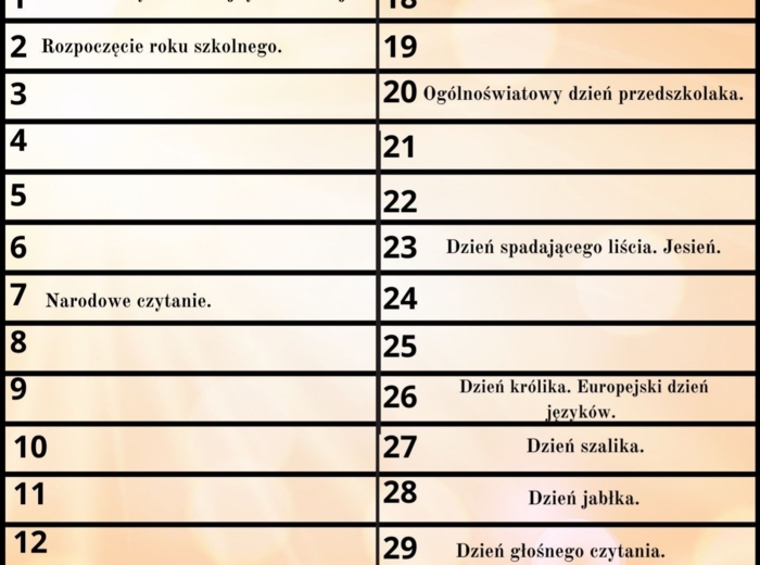 PAKIET MATERIAŁÓW NA WRZESIEŃ WEDŁUG KALENDARZA ŚWIĄT I DNI NIETYPOWYCH.
