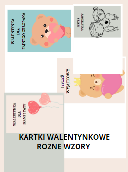 Walentynki - girlanda, kartka walentynkowa