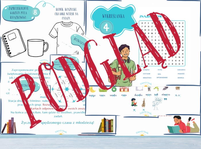 23 kwietnia- Światowy Dzień Książki i Praw Autorskich- Stacje zadaniowe