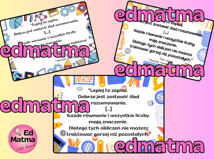 Plakat - do pracowni matematycznej, cytat