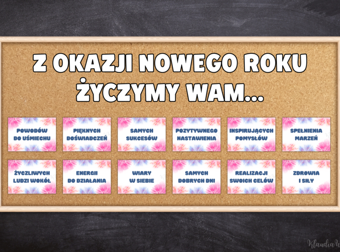 „Z okazji Nowego Roku życzymy Wam...” - gazetka z życzeniami na Nowy Rok