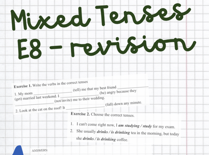 E8 revision powtórka Mixed Tenses