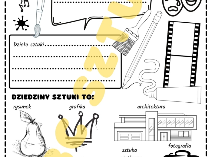 ABC sztuki - karta pracy plastyka
