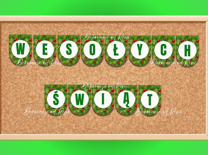 Wesołych Świat - girlanda