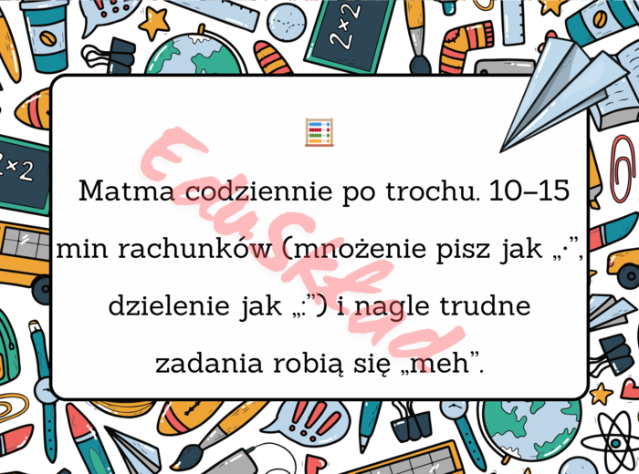 Jak przetrwać rok szkolny – gazetka ścienna