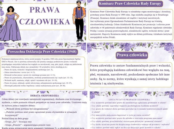 „Prawa człowieka” – kompletna lekcja dla szkoły ponadpodstawowej