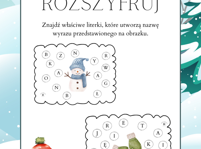 Psoty elfika- znajdź właściwe literki