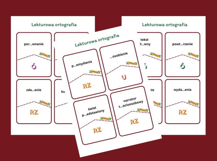 LEKTUROWA ORTOGRAFIA - fiszki - kl.4-8