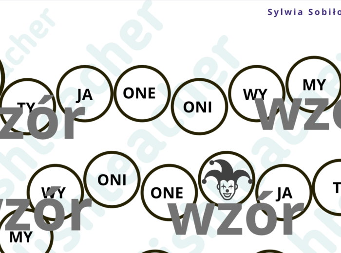 Uniwersalna plansza do gry + plansza zaimki osobowe - zestaw dla polonistów i nauczycieli języka polskiego jako obcego