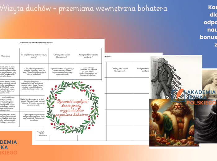 Opowieść wigilijna - przemiana bohatera - wizyty duchów- powtórka przed E8