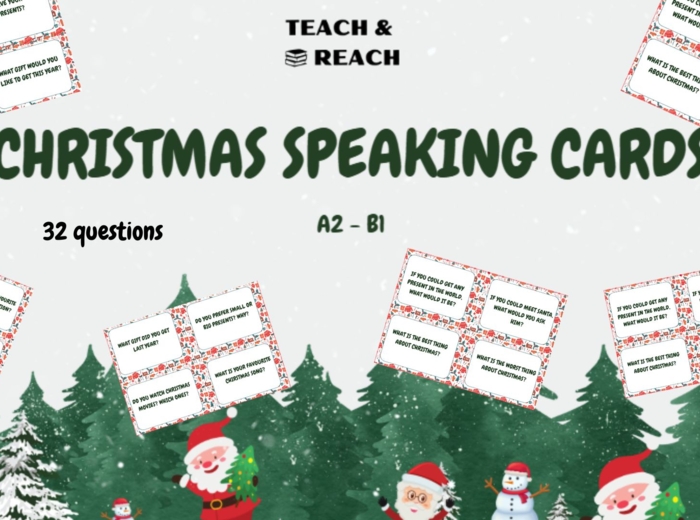 Christmas speaking cards A1-B1