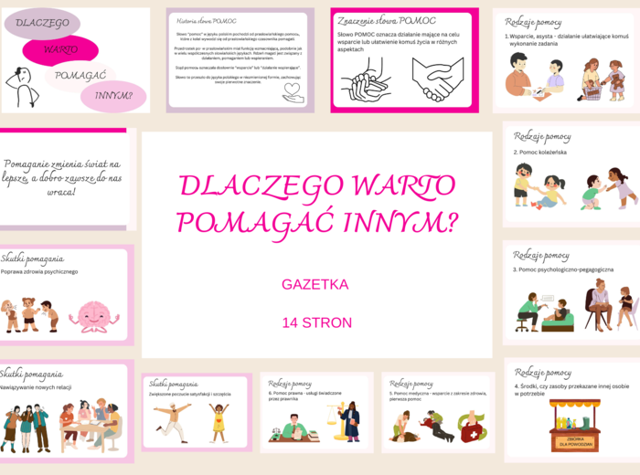 Dlaczego warto pomagać innym? - gazetka szkolna
