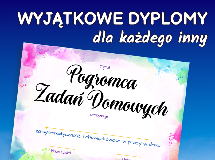 DYPLOMY – zakończenie roku, koniec roku, wyjątkowe
