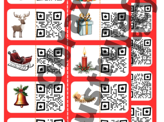 Weihnachten - domino z kodami QR