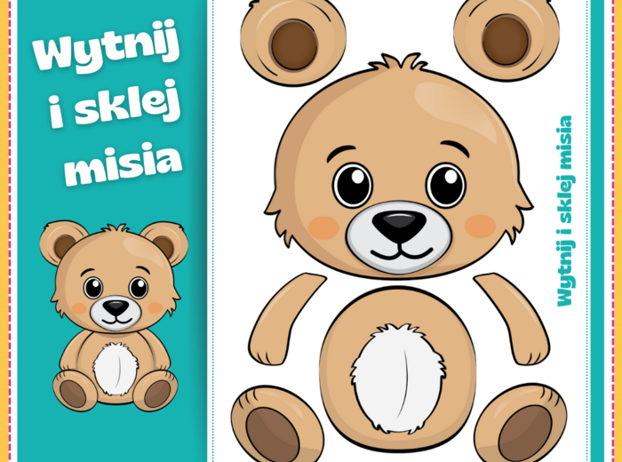 Wytnij i sklej misia - Dzień Misia