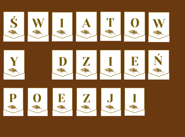 DZIEŃ POEZJI – girlanda – napis – gazetka – wersja 5