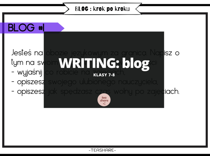 Egzamin ósmoklasisty: WPIS NA BLOGA