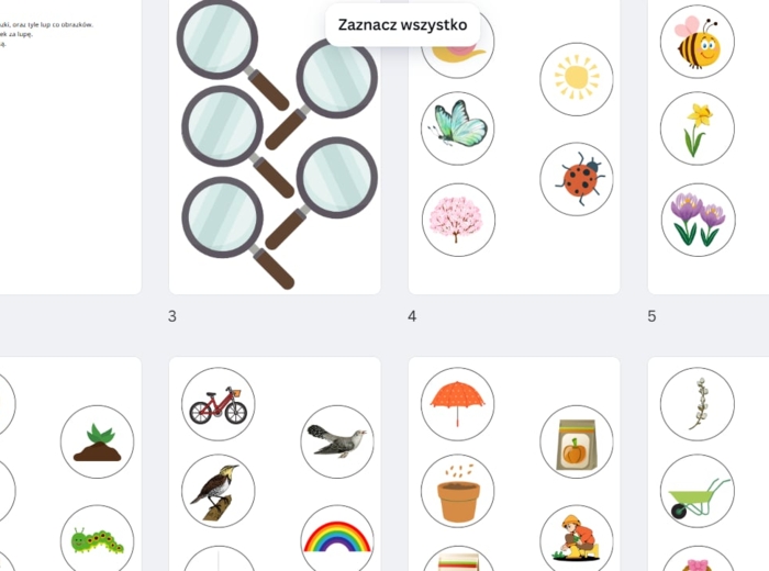 Zabawa z latarką - oznaki wiosny