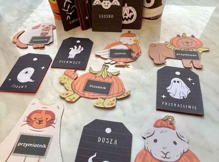 Halloween - straszne części mowy - dopasowywanka